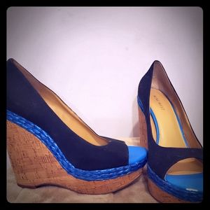 Platform wedge heels